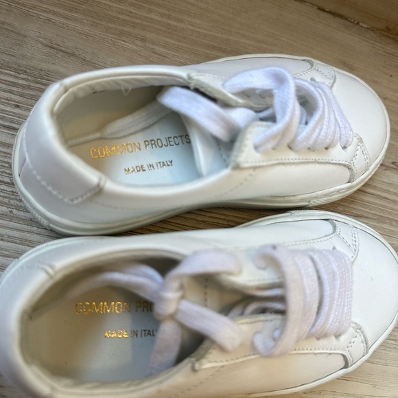 Common Projects Kids Achilles Designer Shoes - White Size EU 24/US 7 - Picture 4 of 5